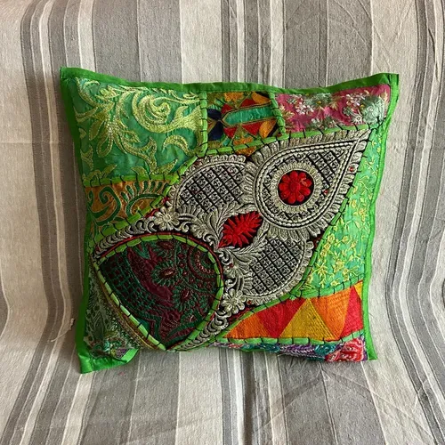 Fundas De Almohadón Bordadas 40cm Importadas India Patchwork