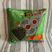Fundas De Almohadón Bordadas 40cm Importadas India Patchwork