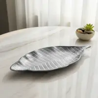 Centro De Mesa Plato Decorativo Importado Mdf Gris