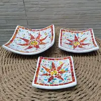 Set 3 Centros De Mesa En Venecitas Importados Platos Hondos