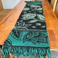 Camino De Mesa Pie De Cama Bufandon Algodon Telar 160x35 Cm