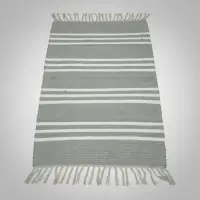 Alfombra Importada India Algodón Costado Pie Cama Baño Deco