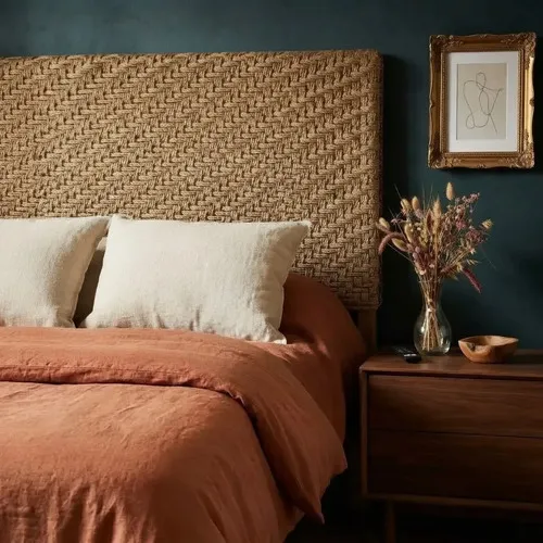 Respaldo De Cama Artesanal Kraft 180cm (se Hacen A Medida) Beige
