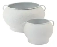Set X 2 Maceteros De Cerámica Oriente Pushkar Tienda Blanco