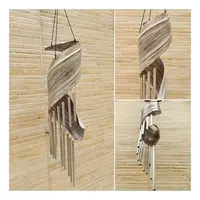 Llamador De Angel Importado Indonesia Con Bamboo Remolino Blanco