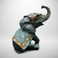 Elefante Abundancia Artesanal 20 Cm Importado Resina