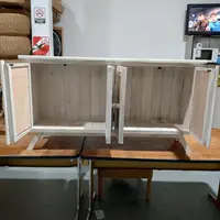 Mueble Organizador Bajillero Bajo Ventana Pushkar Tienda Beige