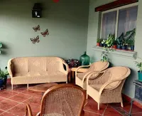 Set Sillon Triple + 2 Sillones Simples + Mesa Pushkar Tienda Marrón