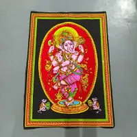 Tapiz Dioses India 100 X 80 Cm Importado Con Lentejuelas