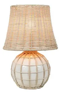 Velador Artesanal Rattan Indonesia Artesanal Tendencia Marrón Claro