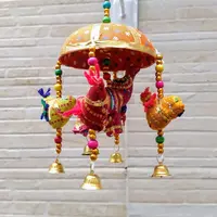 Movil Decorativo Importado India Calesita Llamador Elefantes