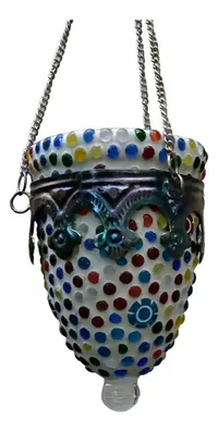 Fanal Venecitas Portavela Colgante Importado India  25x7cm Mix