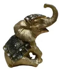 Elefante Abundancia Artesanal 20 Cm Importado Resina