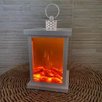 Fanal Simil Fuego 25 Cm Farol Con Panatalla Led Pila O Usb