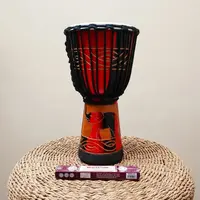 Djembe Instrumento Artesanal Importado Tambor Pushkar Tienda Rojo