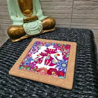 Posa Pava Fuente En Corcho/ceramica Importa Oriente 20 Cm