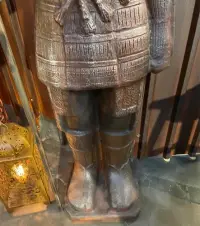 Estatua Artesanal Guerrero Terracota 190 Cm Apto Exterior  Óxido