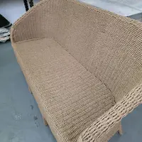 Sillón Artesanal Fibras Naturales Y Caña Ideal Galería Marrón Claro