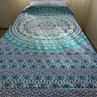 Manta De India 2x1.4 Mts Algodon Hindu Cubrecama Lona Tapiz