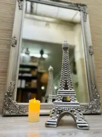 Torre Eiffel 40x16 Cm Importada Ceramica Columna Decorativa