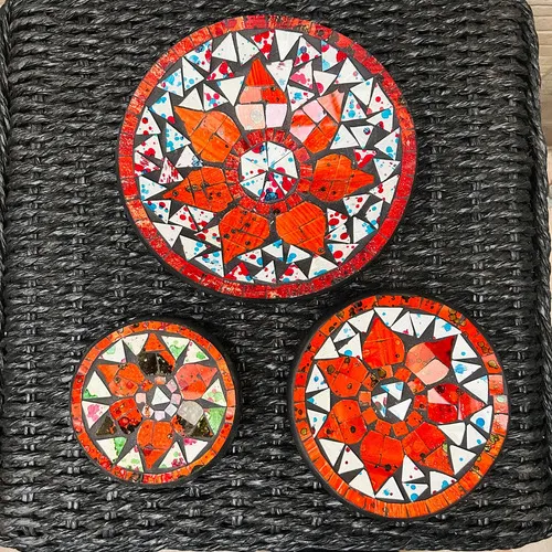 Set 3 Centros De Mesa En Venecitas Importados Platos Hondos