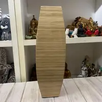 Jarrón Elipse Importado Bambu De India Artesanal Marrón Claro