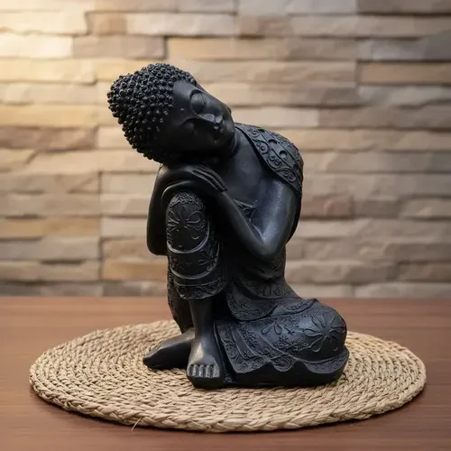 Estatuillas De India Buda 23 Cm Alto Resina Importado Deidad