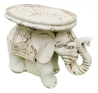 Estatua Elefante Resina Apto Exterior 45 Cm Mesa Ratona Zen