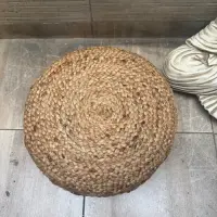 Puff Natural Yute Rustico Importado Banco Mesa Artesanal Modelo 1