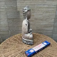 Buda Tallado En Madera Teca Importado Indonesia 30 Cm Unico Madera