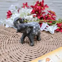 Elefante Abundancia Decorativo Importado Indonesia Fantasías Gris Oscuro