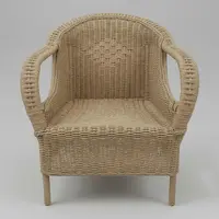 Juego 4 Sillones Jardin Artesanales Simples Pushkar Tienda Marrón Claro