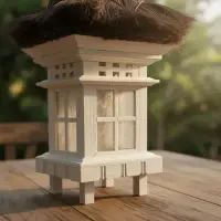 Farol Fanal De Bali Madera/vidrio Importado Indonesia Unico Mix