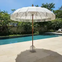 Sombrilla Con Base Piedra Importada Indonesia Pushkar Tienda Natural Lisa
