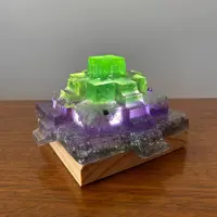 Lampara Orgón Pirámide Maya Importado Decorativo Iluminación Violeta