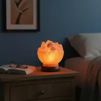 Cuenco De Sal Del Himalaya Energetica Importada Decorativa Rosa Claro