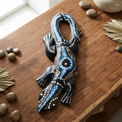 Iguanas Decorativas 30 Cm Artesanal De Indonesia Importada