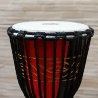 Djembe Instrumento Artesanal Importado Tambor Pushkar Tienda Rojo