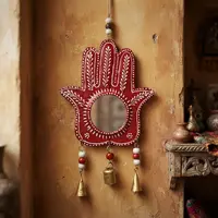 Mano Fatima De Metal De India Móvil Decorativo Hindú Campana