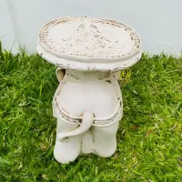 Estatua Elefante Resina Apto Exterior 45 Cm Mesa Ratona Zen
