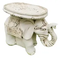 Estatua Elefante Resina Apto Exterior 45 Cm Mesa Ratona Zen
