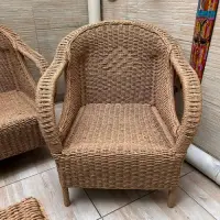 Set Artesanal X 5 Sillones ( 4 Simples + 1 Triple ) Pushkar Marrón