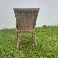 Silla Tejida En Fibra Natural Y Caña Sillon Artesanal Kraft Marrón Claro