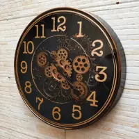 Reloj Importado De Pared Grande Decoración Living Comedor Marrón