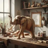 Elefante De Madera Teka Maciza Importado Indonesia Unico