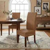Silla Importada Indonesia Ratan Doble Tejido Madera Oriente No Marrón Marrón Claro