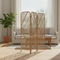 Biombo De Rattan Importado Divisor De Ambientes Pushkar Biombo Rattan Natural