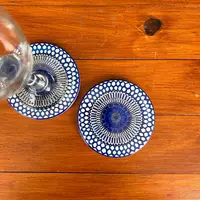 Apoya Posa Vasos Ceramica Mandala Circular Importado 9 Cm