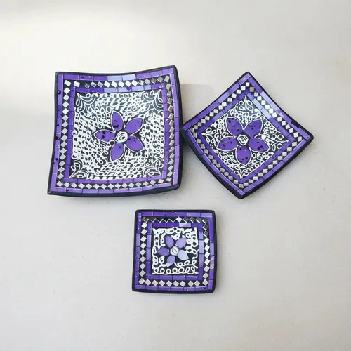 Set 3 Centros De Mesa En Venecitas Importados Platos Hondos