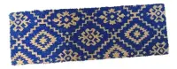 Tapete Alfombra Felpudo India Fibra Coco Y G Eva Larga Deco 75 Cm 25 Cm Azul